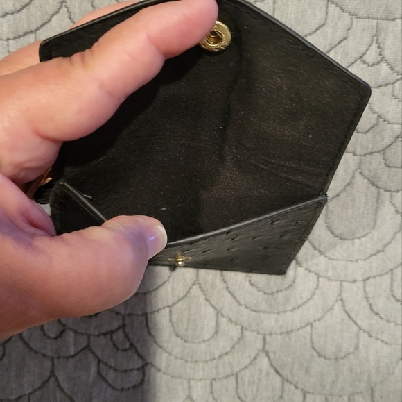 BEBE Handbag with coin purse 14' Ostrich Black - Picture 9 of 9